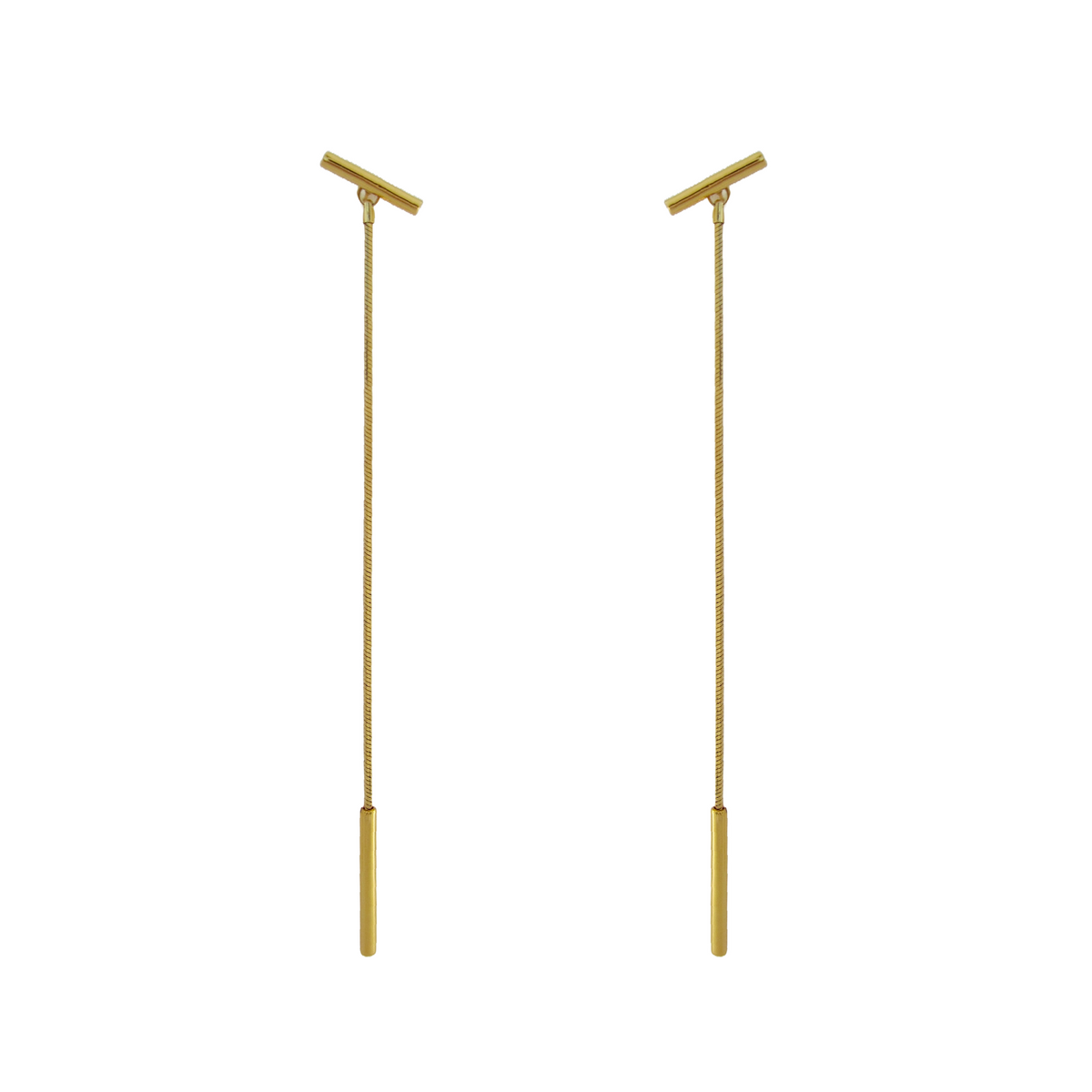 Long Earrings Dangle Earrings Asymmetrical Earrings Cool earrings Elegant Earrings Long Goldplated Earrings Fashion Jewelry