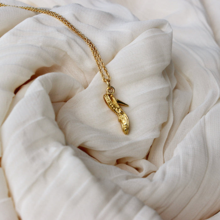 Shoe Charm Cinderella Pendant Necklace Shoe Pendant Necklace Heel Charm Necklace lucky charm necklace Gift for her