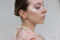 Long Earrings Dangle Earrings Asymmetrical Earrings Cool earrings Elegant Earrings Long Goldplated Earrings Fashion Jewelry