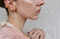 Long Earrings Dangle Earrings Asymmetrical Earrings Cool earrings Elegant Earrings Long Goldplated Earrings Fashion Jewelry