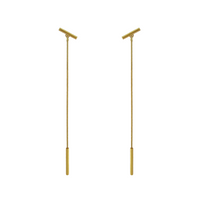 Long Earrings Dangle Earrings Asymmetrical Earrings Cool earrings Elegant Earrings Long Goldplated Earrings Fashion Jewelry
