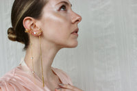 Long Earrings Dangle Earrings Asymmetrical Earrings Cool earrings Elegant Earrings Long Goldplated Earrings Fashion Jewelry
