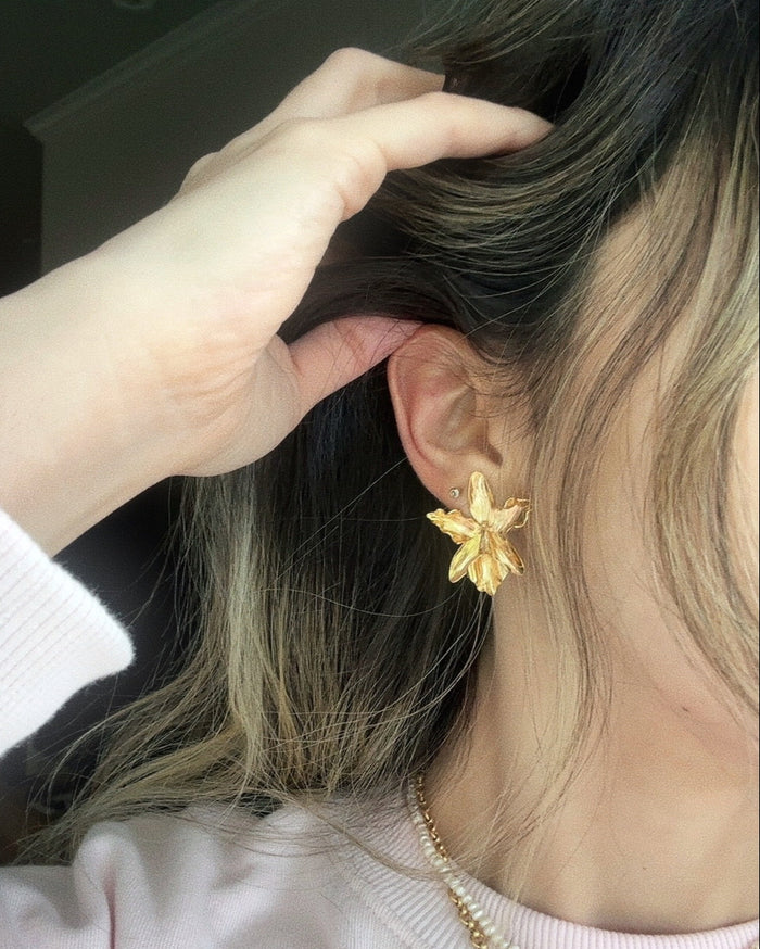 Orchid Earrings Handmade Orchid Jewelry Handmade Earrings Orchid Stud Earrings